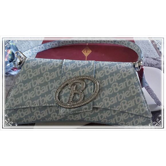 NWT~ALDO X BARBIE VOGUE Blue & Rhinestones Limited Edition Shoulder Bag Purse - Picture 9 of 9